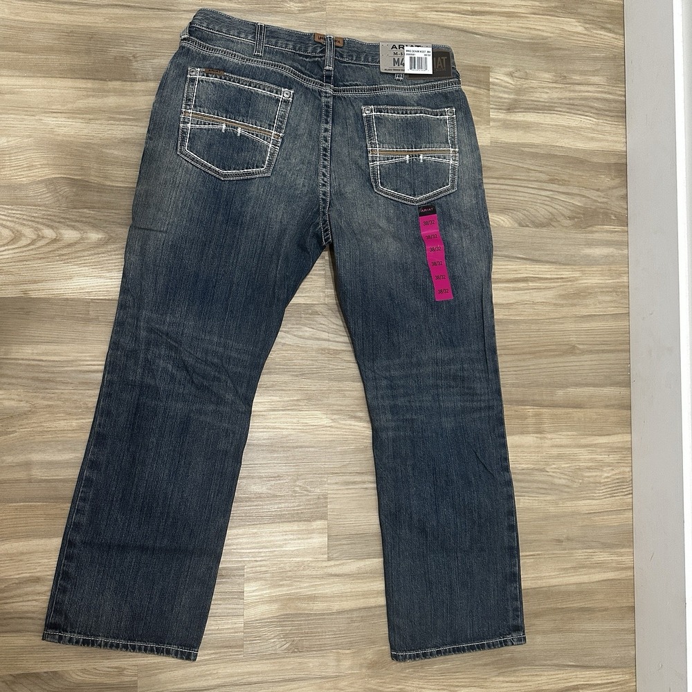 Ariat M4 Relaxed Boot Cut Jeans Mens 38x32 Blue Coltrane Durango 10017511 NWT - Picture 2 of 8